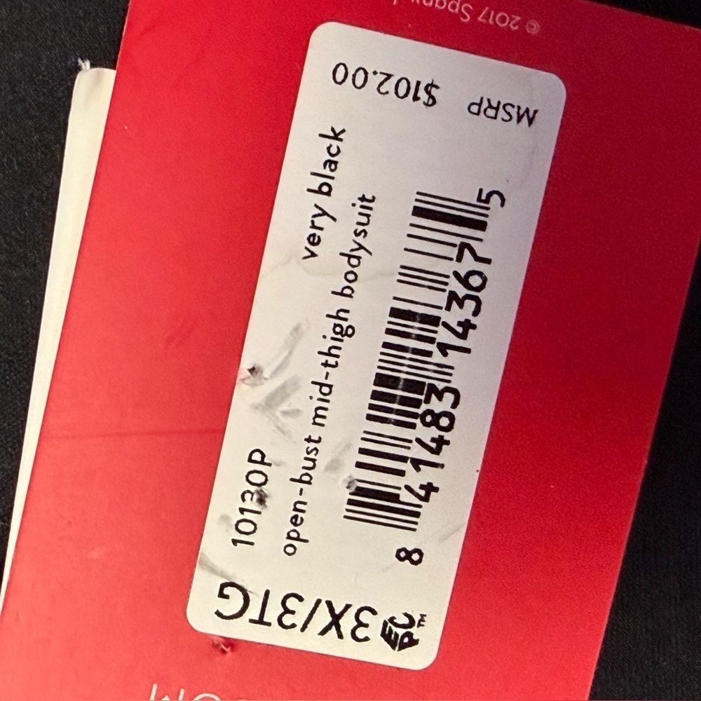 NEW SPANX Sculpt OnCore Open Bust Mid Thigh Bodysuit Black Shapewear Size 3X - Picture 9 of 15